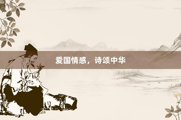 爱国情感，诗颂中华